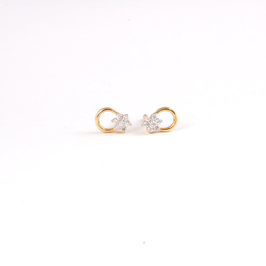 Divienne's Floral Glow Natural Diamond Earrings