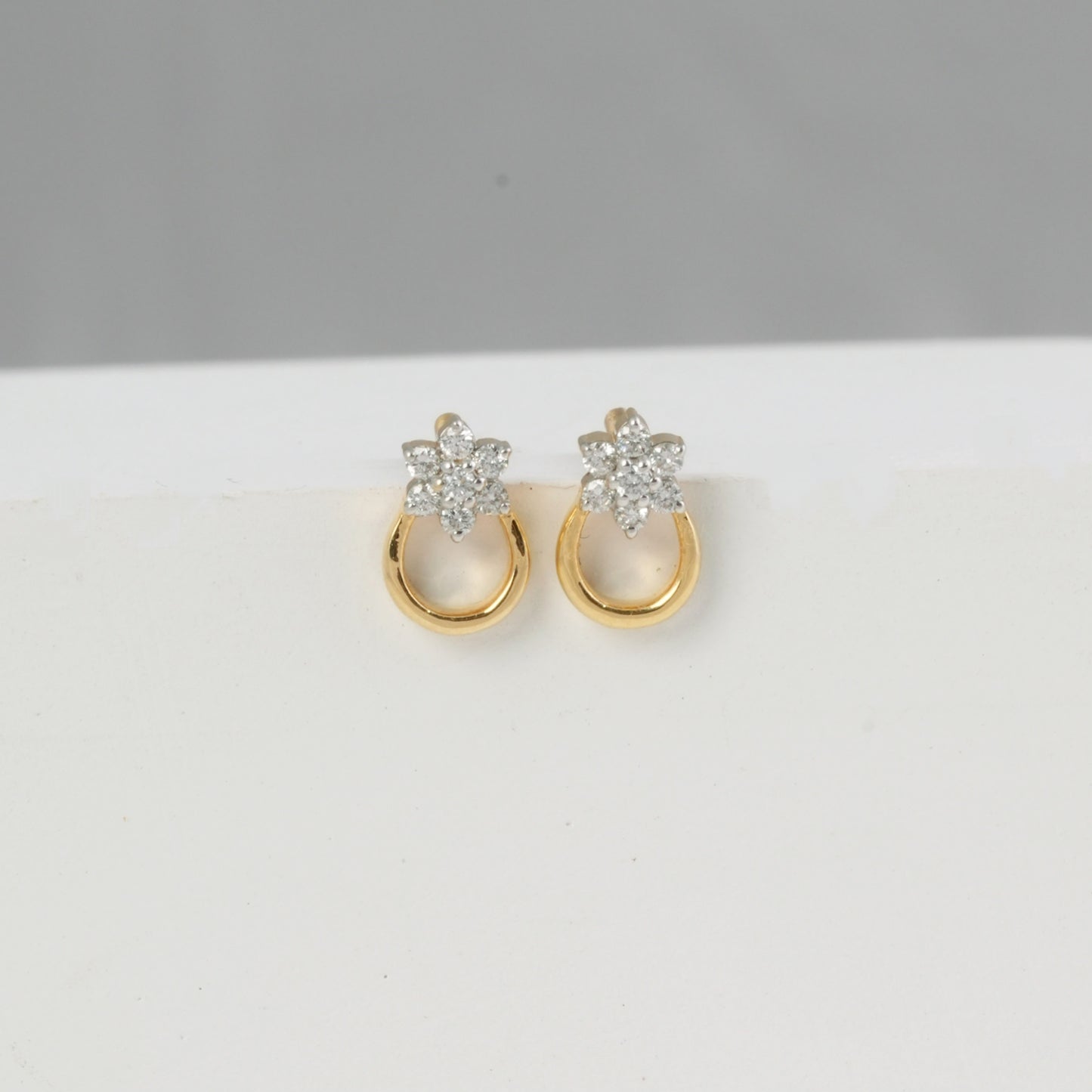 Divienne's Floral Glow Natural Diamond Earrings